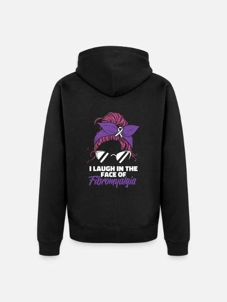 Fibromyalgia Rheumatism Cool - Unisex Premium Organic Zip Hoodie - black