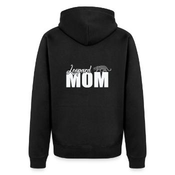 Léopard Maman Big Cat Afrique - Veste à capuche bio Premium Unisexe - noir - Dos - Nico (187cm)