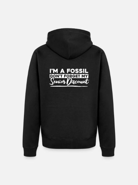 Pensioner Pension Humor - Unisex Premium Organic Zip Hoodie - black