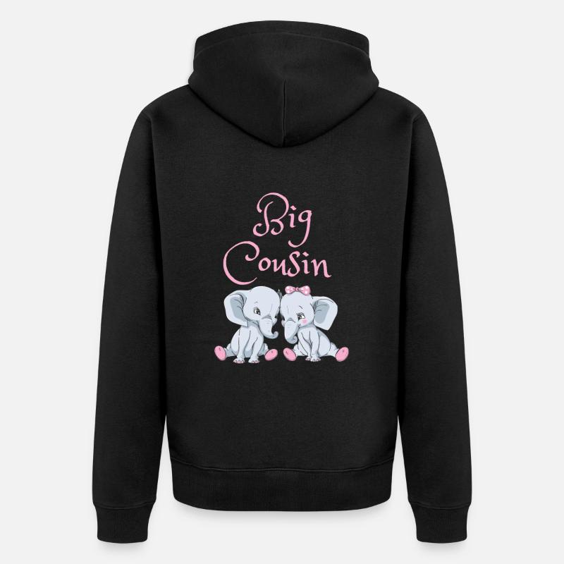 Grand cousin - Veste à capuche bio Premium Unisexe - noir