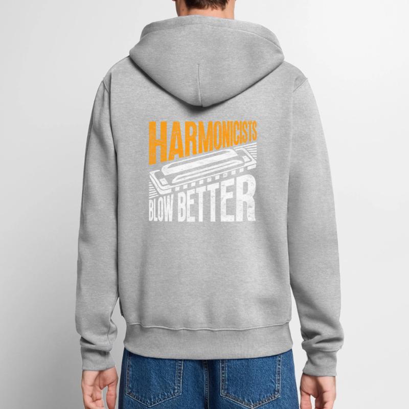 Harmonica harmonica player Unisex Premium Organic Zip Hoodie