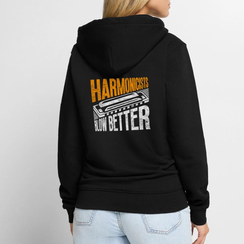 Harmonica harmonica player Unisex Premium Organic Zip Hoodie