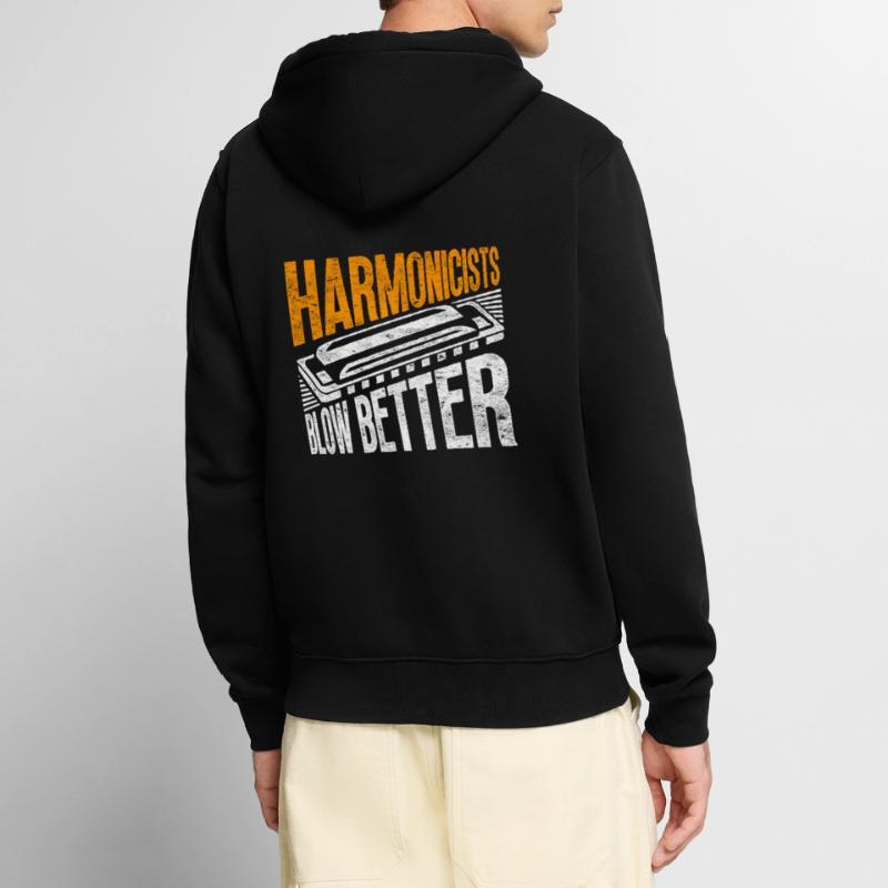 Harmonica harmonica player Unisex Premium Organic Zip Hoodie