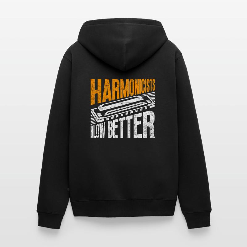 Harmonica harmonica player Unisex Premium Organic Zip Hoodie
