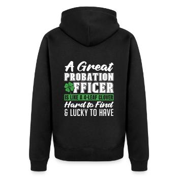 Un excellent agent de probation est un agent correctionnel - Veste à capuche bio Premium Unisexe - noir - Dos - Nico (187cm)