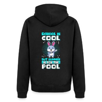 Summer Holidays Holiday School Student Gift - Unisex Premium Organic Zip Hoodie - black - Back - Nico (187cm)