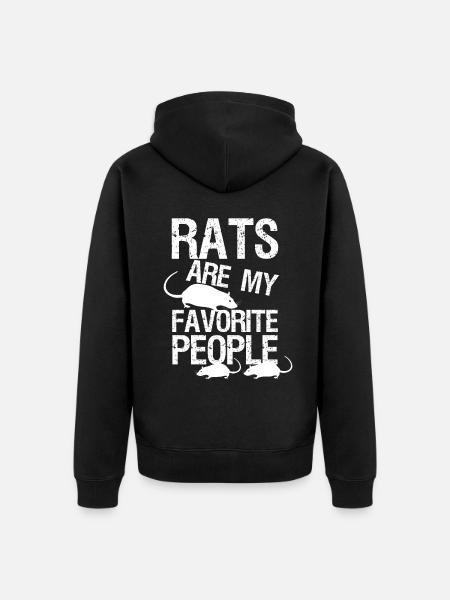 Rat funny saying rats - Unisex Premium Organic Zip Hoodie - black