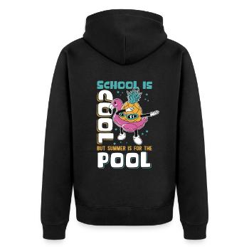Summer Holidays School Student Holiday Gift - Unisex Premium Organic Zip Hoodie - black - Back - Nico (187cm)