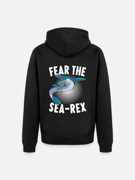 Mosasaurus Dinosaur - Unisex Premium Organic Zip Hoodie - black