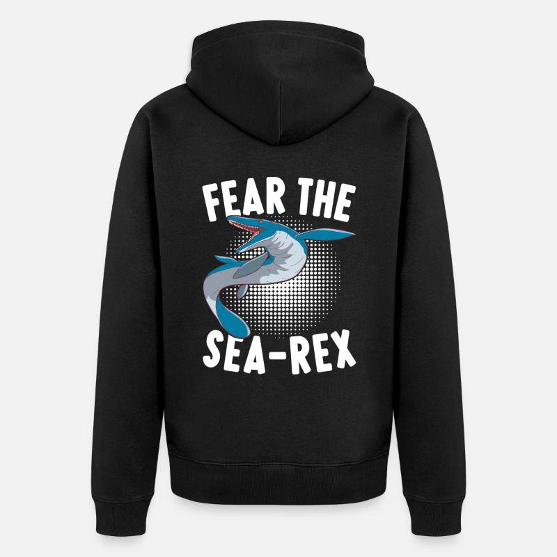 Dinosaure mosasaure - Veste à capuche bio Premium Unisexe - noir