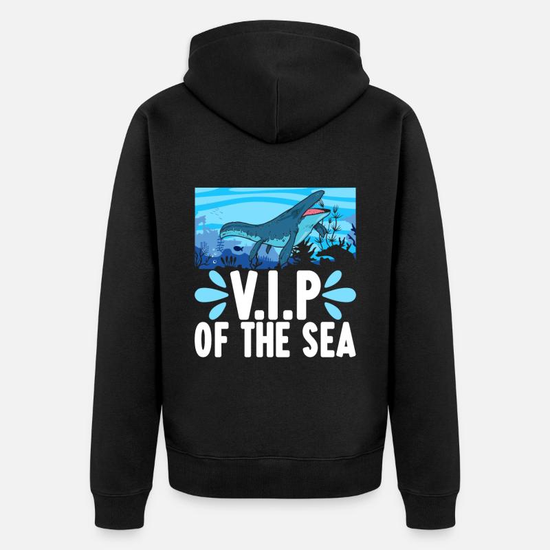 Mosasaurus Dinosaurier - Unisex Premium Bio Zip Hoodie - Schwarz
