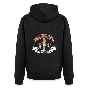 Meilleure baby-sitter du monde - Veste à capuche bio Premium Unisexe - noir - Dos - Nico (187cm)