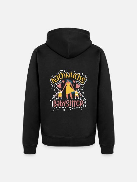 Offspring babysitter - Unisex Premium Organic Zip Hoodie - black