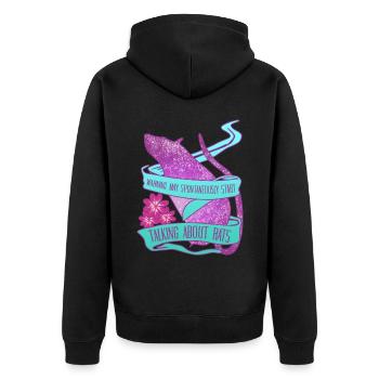 Ratte Rattenbesitzer Spruch Ratten - Unisex Premium Bio Zip Hoodie - Schwarz - Hinten - Nico (187cm)