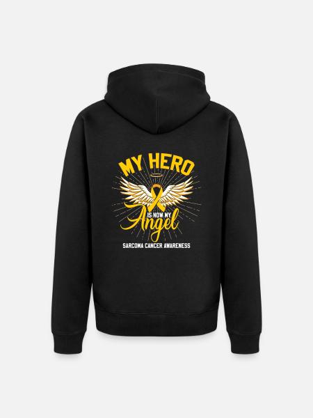 Sarcoma Cancer Awareness - Unisex Premium Organic Zip Hoodie - black