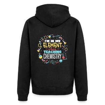 Enseignement de la chimie Professeur de chimiste - Veste à capuche bio Premium Unisexe - noir - Dos - Nico (187cm)