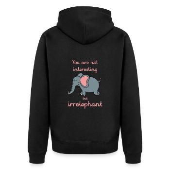 Votre avis est irrelephant - Veste à capuche bio Premium Unisexe - noir - Dos - Nico (187cm)
