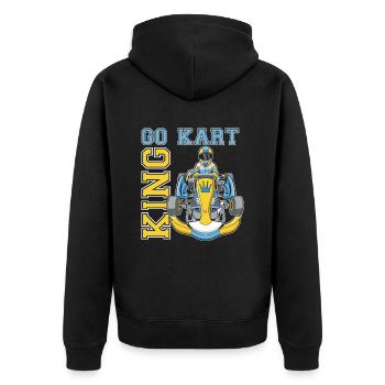 Go Kart Karting Kart Driver King - Veste à capuche bio Premium Unisexe - noir - Dos - Nico (187cm)