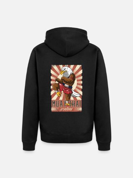 Muay Thai - Unisex Premium Organic Zip Hoodie - black