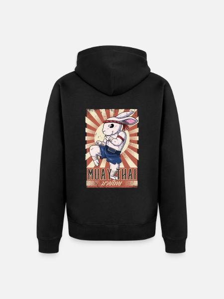 Muay Thai - Unisex Premium Organic Zip Hoodie - black