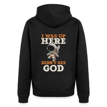 Atheism Anti-Religion Agnostic Freethinker Atheist - Unisex Premium Organic Zip Hoodie - black - Back - Nico (187cm)