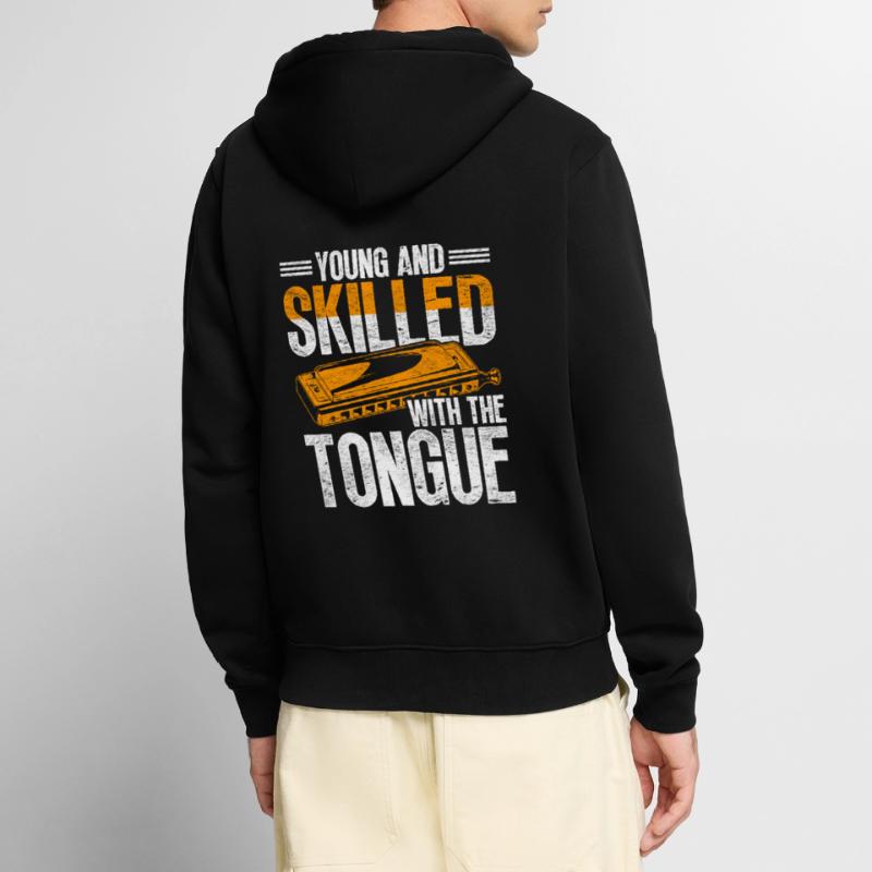 Harmonica harmonica player Unisex Premium Organic Zip Hoodie