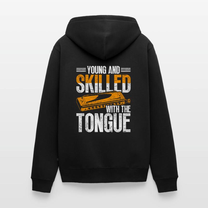 Harmonica harmonica player Unisex Premium Organic Zip Hoodie
