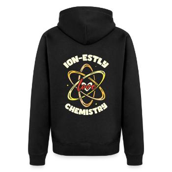 Ion-estly Love Chimie - Veste à capuche bio Premium Unisexe - noir - Dos - Nico (187cm)