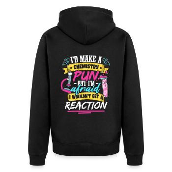 Je ferais une blague de chimiste en chimie - Veste à capuche bio Premium Unisexe - noir - Dos - Nico (187cm)