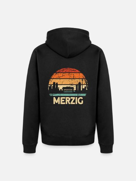 Merzig - Unisex Premium Bio Zip Hoodie - Schwarz