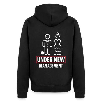 Braut und Bräutigam Hochzeitstag Hochzeit Frisch Verheiratet - Unisex Premium Bio Zip Hoodie - Schwarz - Hinten - Nico (187cm)