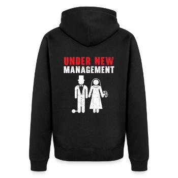 Braut und Bräutigam Hochzeitstag Hochzeit Frisch Verheiratet - Unisex Premium Bio Zip Hoodie - Schwarz - Hinten - Nico (187cm)