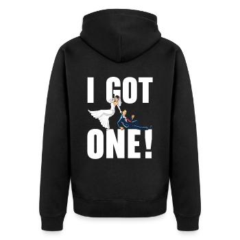Braut und Bräutigam Hochzeitstag Hochzeit Frisch Verheiratet - Unisex Premium Bio Zip Hoodie - Schwarz - Hinten - Nico (187cm)