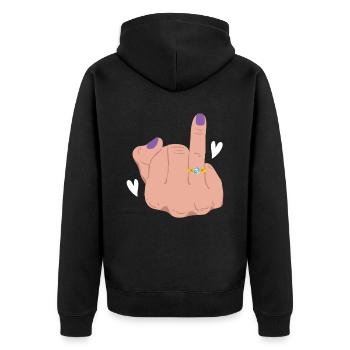 Braut und Bräutigam Hochzeitstag Hochzeit Frisch Verheiratet - Unisex Premium Bio Zip Hoodie - Schwarz - Hinten - Nico (187cm)
