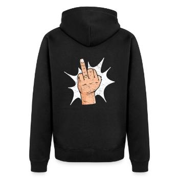 Braut und Bräutigam Hochzeitstag Hochzeit Frisch Verheiratet - Unisex Premium Bio Zip Hoodie - Schwarz - Hinten - Nico (187cm)