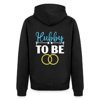 Braut und Bräutigam Hochzeitstag Hochzeit Frisch Verheiratet - Unisex Premium Bio Zip Hoodie - Schwarz - Hinten - Nico (187cm)
