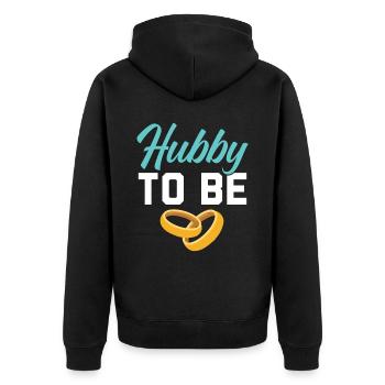 Braut und Bräutigam Hochzeitstag Hochzeit Frisch Verheiratet - Unisex Premium Bio Zip Hoodie - Schwarz - Hinten - Nico (187cm)
