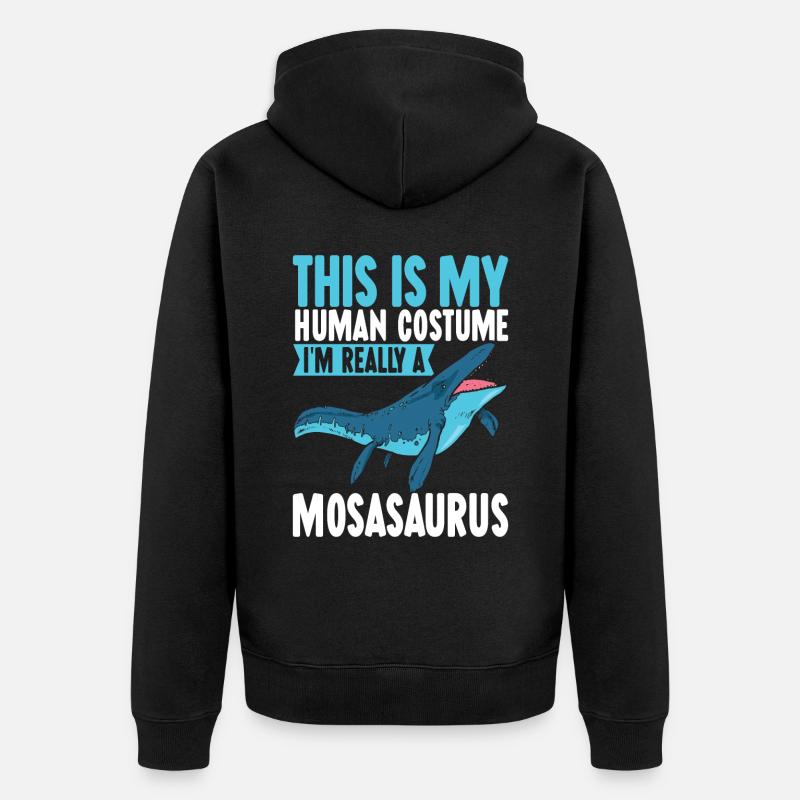 Dinosaure mosasaure - Veste à capuche bio Premium Unisexe - noir