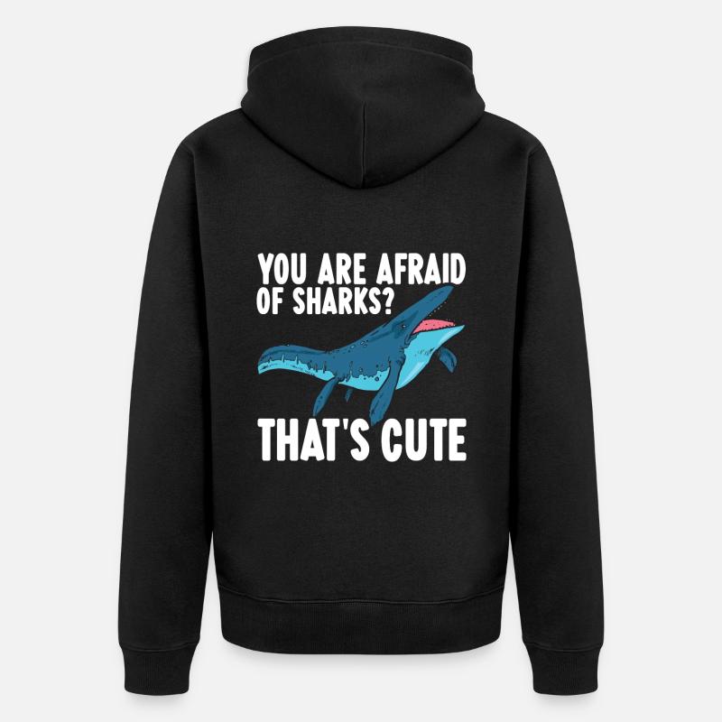 Dinosaure mosasaure - Veste à capuche bio Premium Unisexe - noir