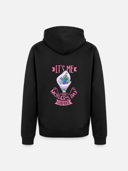 Bouquet - Mother's Day Surprise - Unisex Premium Organic Zip Hoodie - black