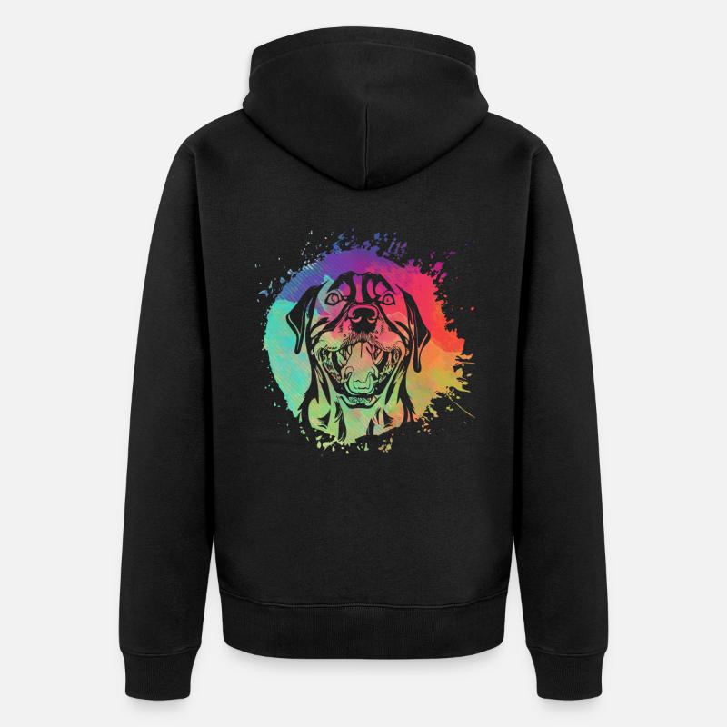 Rottweiler Rétro - Veste à capuche bio Premium Unisexe - noir