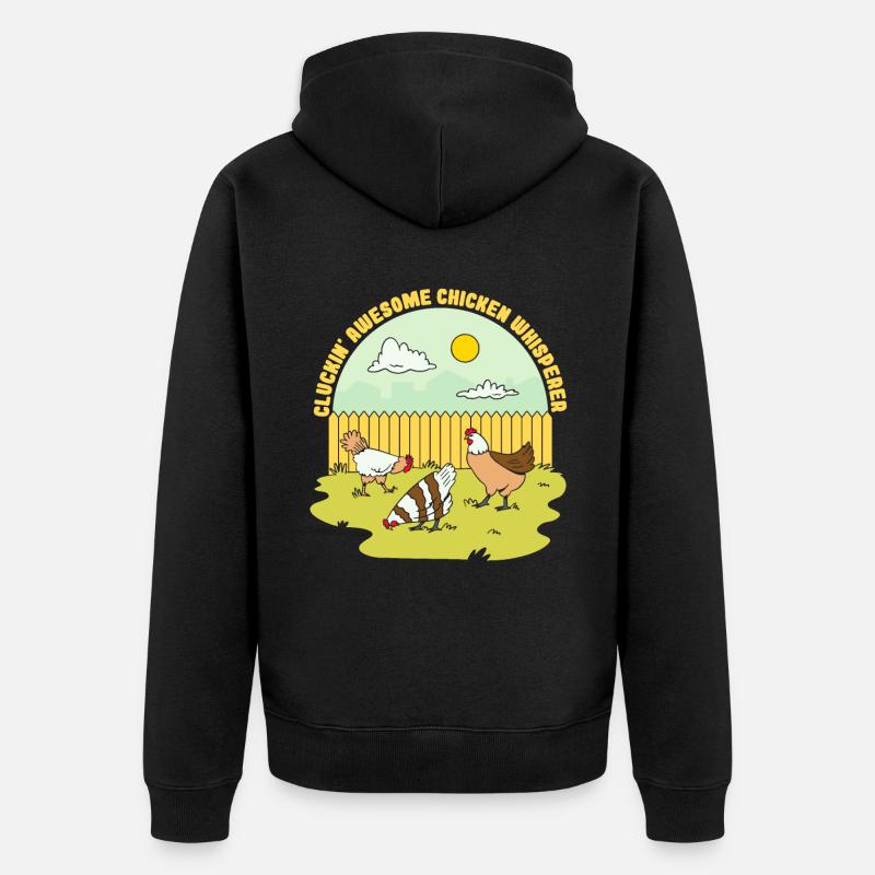 Cluckin Awesome Chicken Whisperer - Veste à capuche bio Premium Unisexe - noir
