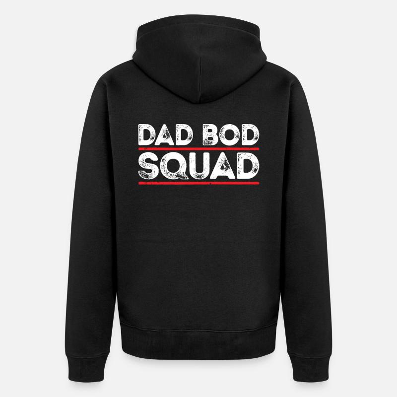 Dad Bod Squad - Unisex Premium Bio Zip Hoodie - Schwarz