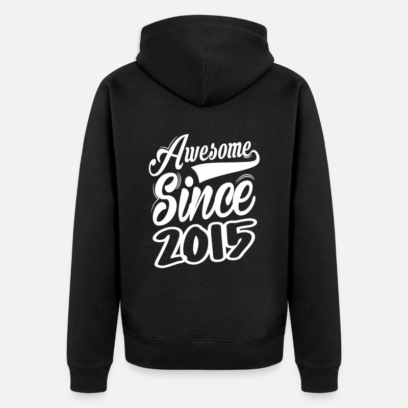 Génial depuis 2015 - Veste à capuche bio Premium Unisexe - noir