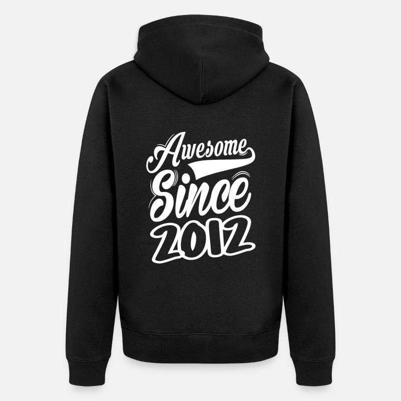 Génial depuis 2012 - Veste à capuche bio Premium Unisexe - noir