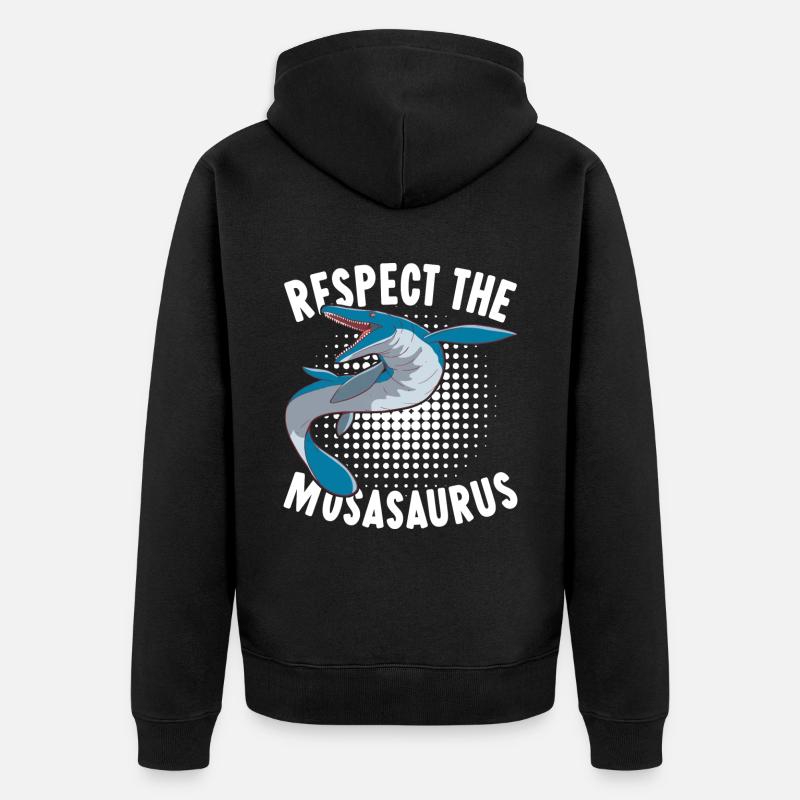Dinosaure mosasaure - Veste à capuche bio Premium Unisexe - noir