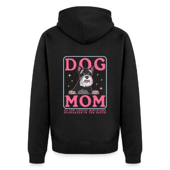 Schnauzer miniature Maman Schnauzer Chiens Cadeau - Veste à capuche bio Premium Unisexe - noir - Dos - Nico (187cm)