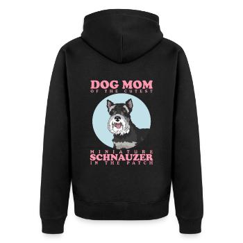 Schnauzer miniature Maman Schnauzer Chien Cadeau - Veste à capuche bio Premium Unisexe - noir - Dos - Nico (187cm)