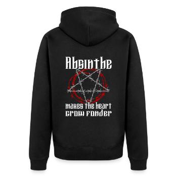 Satan Belzébuth Diable Gothique Pentagramme Mystique - Veste à capuche bio Premium Unisexe - noir - Dos - Nico (187cm)