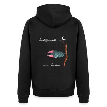 Soyez différent Chauve-souris Soyez vous Chauve-souris de sensibilisation à l’autisme - Veste à capuche bio Premium Unisexe - noir - Dos - Nico (187cm)